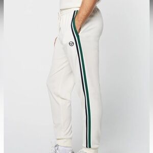Sergio Tacchini Damarindo Men's cream Track Pants with Green Stripe size 3XL